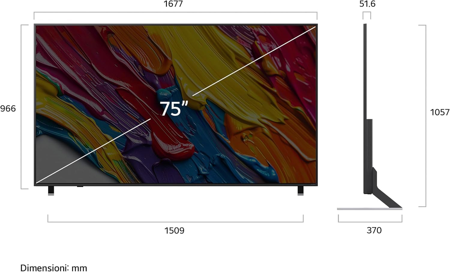 LG QNED AI QNED84 TV 75 pollici, Smart TV 4K, Processore α7 Gen8, Dynamic QNED Color, Design Ultra Slim, webOS con AI e telecomando puntatore AI, Gaming con VRR 4K@60Hz, 75QNED84A6C 2025
