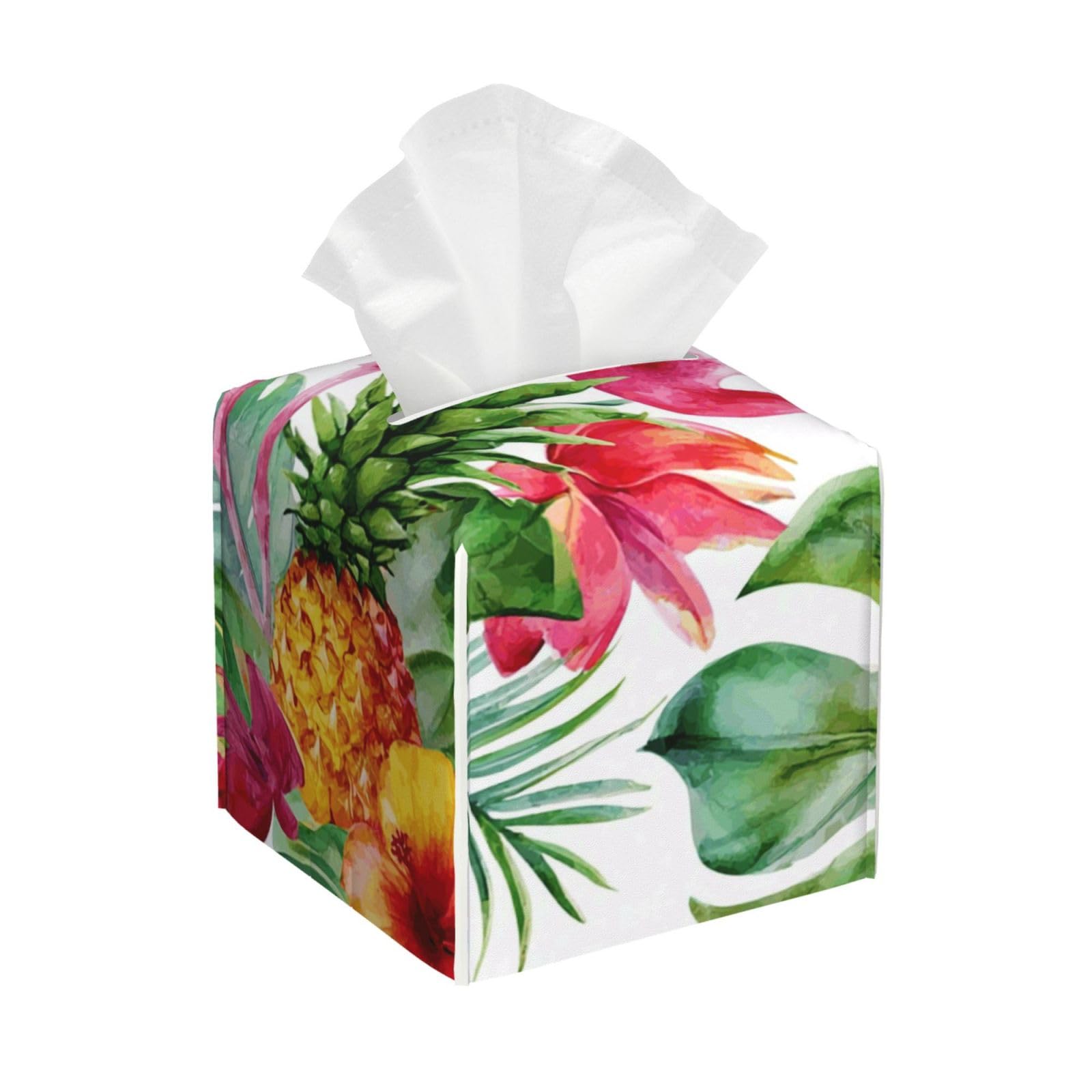 Tropical Flamingo Tissue Box Cover Square Cube Boxes