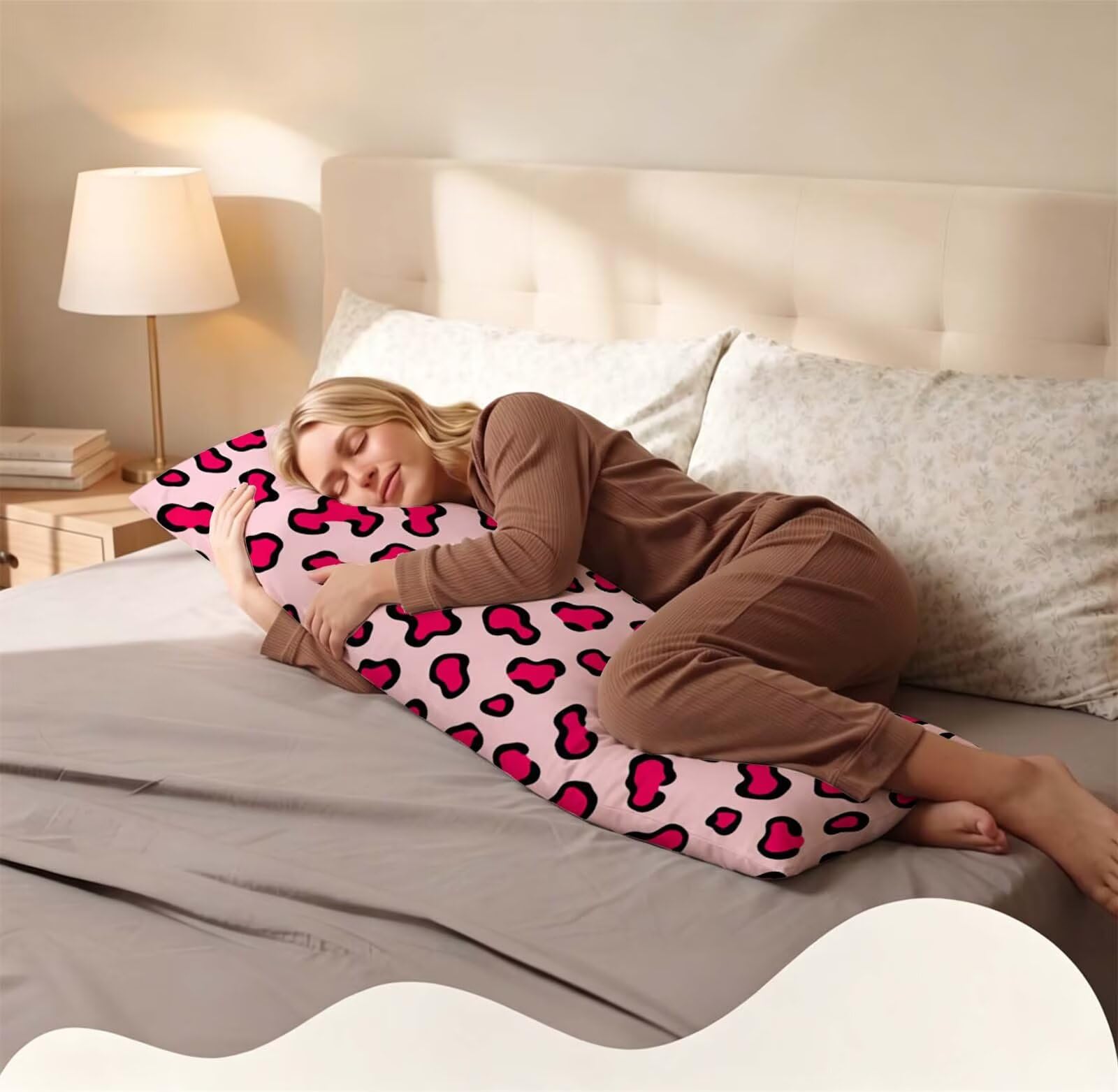 Rosso-9 Federe Cuscino Letto 50x150 cm, Grande Cuscini per Divano Velluto, | Doppia Faccia Stampa, Geometria Fodera per Cuscino Decorativa, con Cerniera, Cuscino per Dormire Sul Fianco j-216