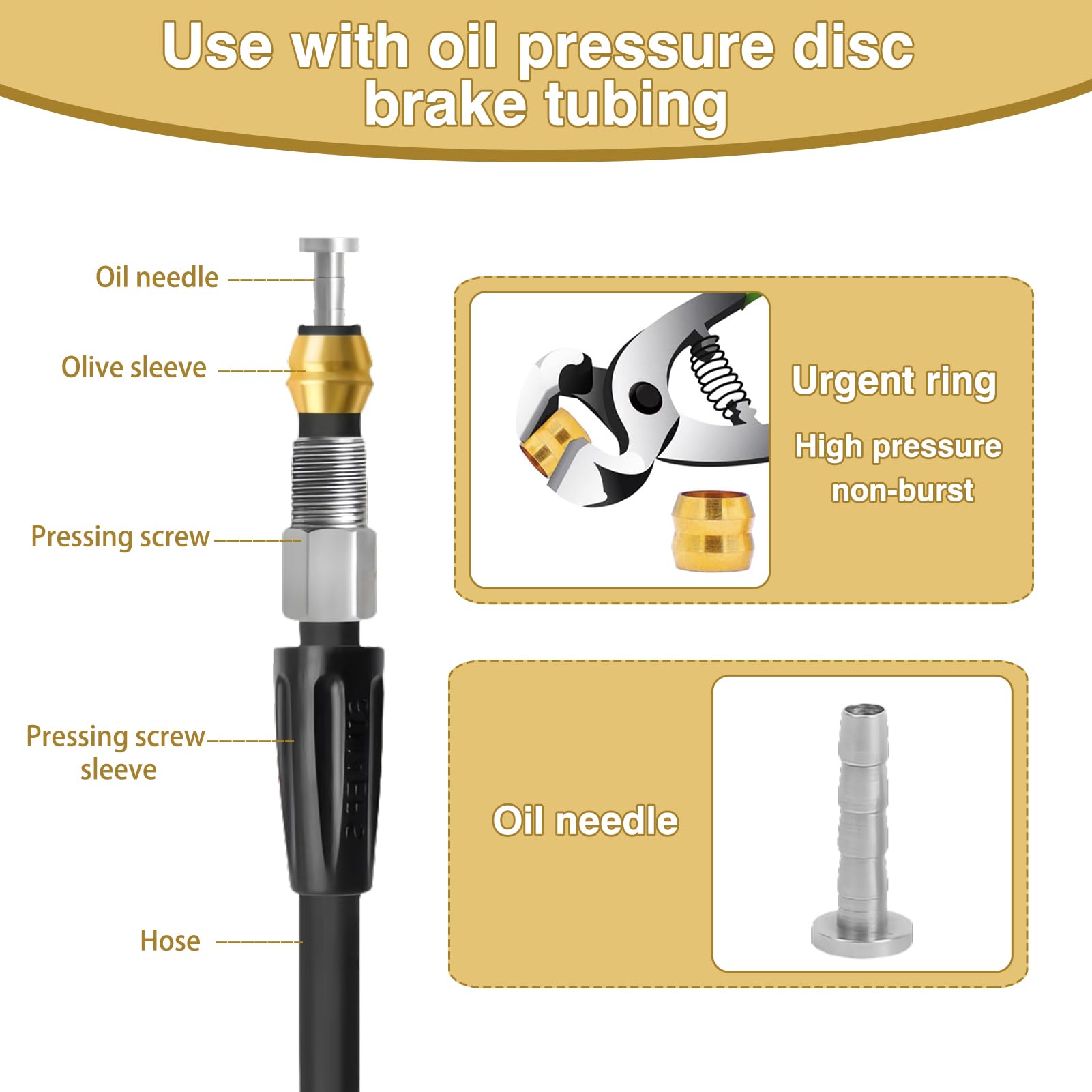 Kit 10 Olives Et Inserts Frein Hydraulique BH90 - Cuivre Et Acier Inoxydable | Compatible Freins Shimano