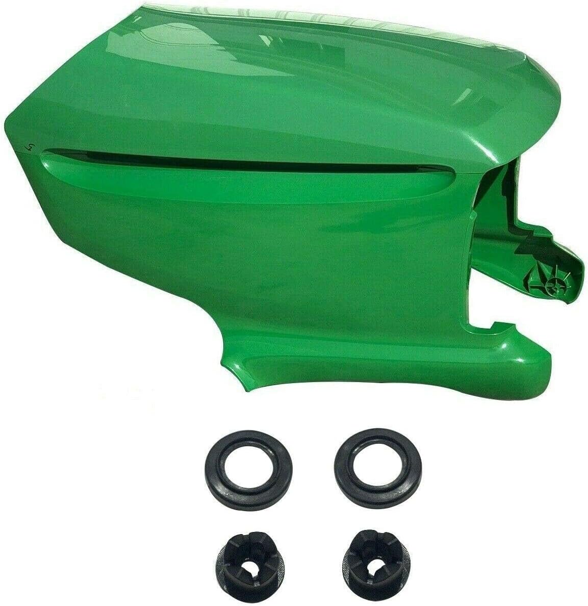 Kumar Bros USA Upper & Lower Hood Kit Compatible With John Deere AM132530 AM131759 LT180 LTR180 LT190 - Green Plastic - Front Upper & Lower - Modern Style