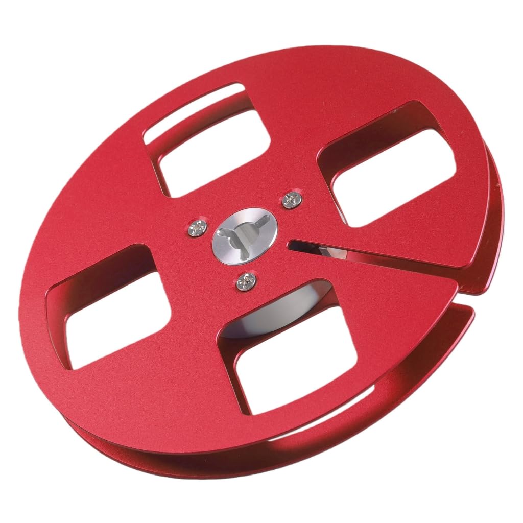 Tsophreniq 5inch Aluminum Empty Tape Reel for 1/4 Tape Recorders 4 Hole Design for Stable