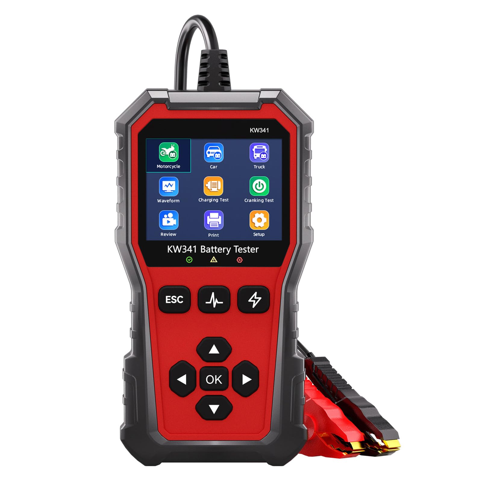 Strumento diagnostico digitale per batteria del veicolo digitale per monitoraggio dello stato della batteria ABS portatile Facile da trasportare per auto e Tester per auto