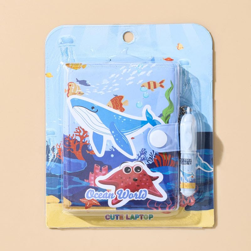Image of AK-Store Cartoon Pocket Diary with Pen, Writing Notebook for Kids Boys Girls, Cartoon Stationery Set for Students Children Birthday Return Gift (Ocean World)