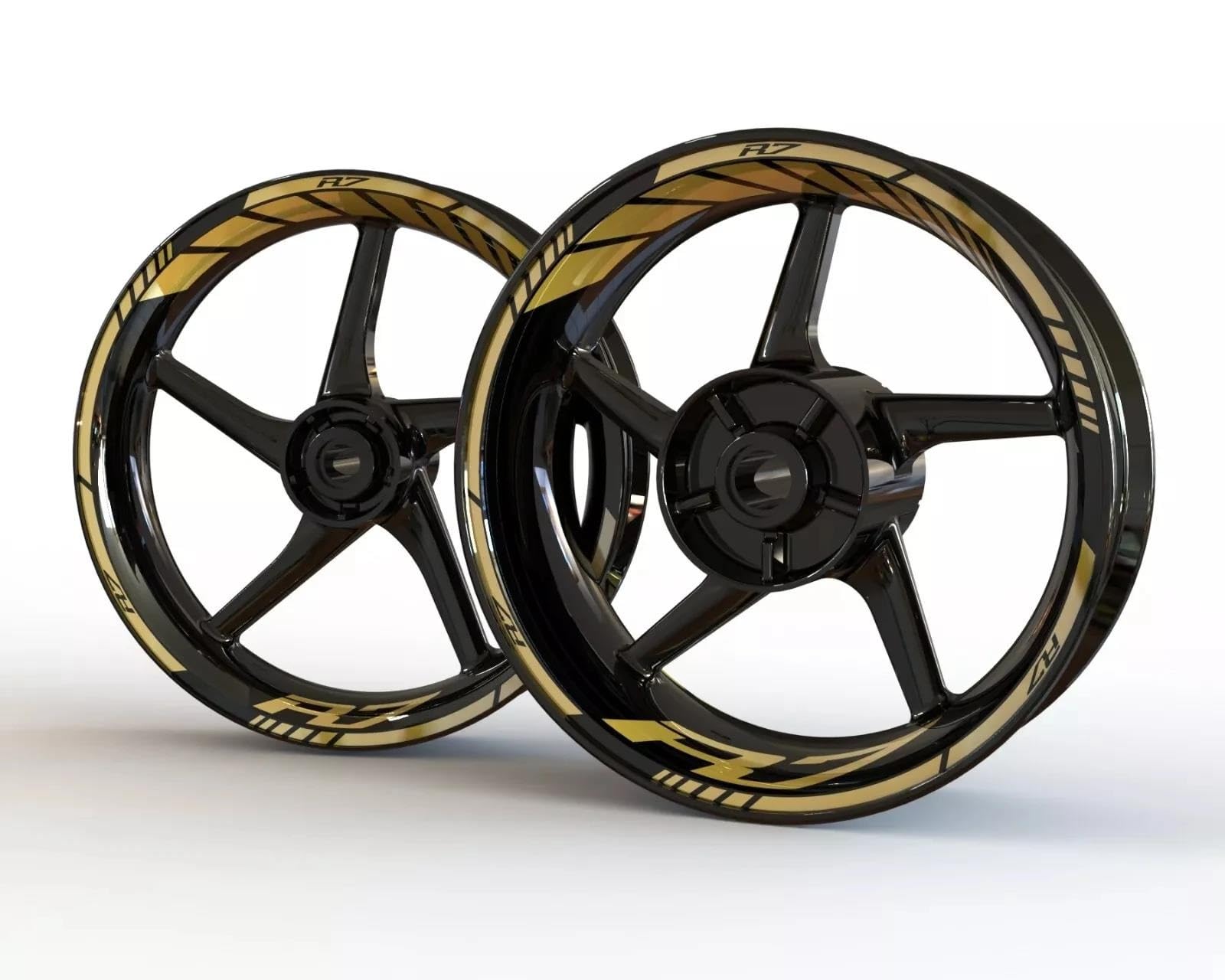 Reifenaufkleber-Set Motorrad-Felgenaufkleber Für Yamaha YZF-R7 YZF R7 YZFR7 Aufkleber Reflektierendes Streifenband Felgennaben-Dekoraufkleber Motorrad Dekor Felgenaufkleber(Farbe 2)