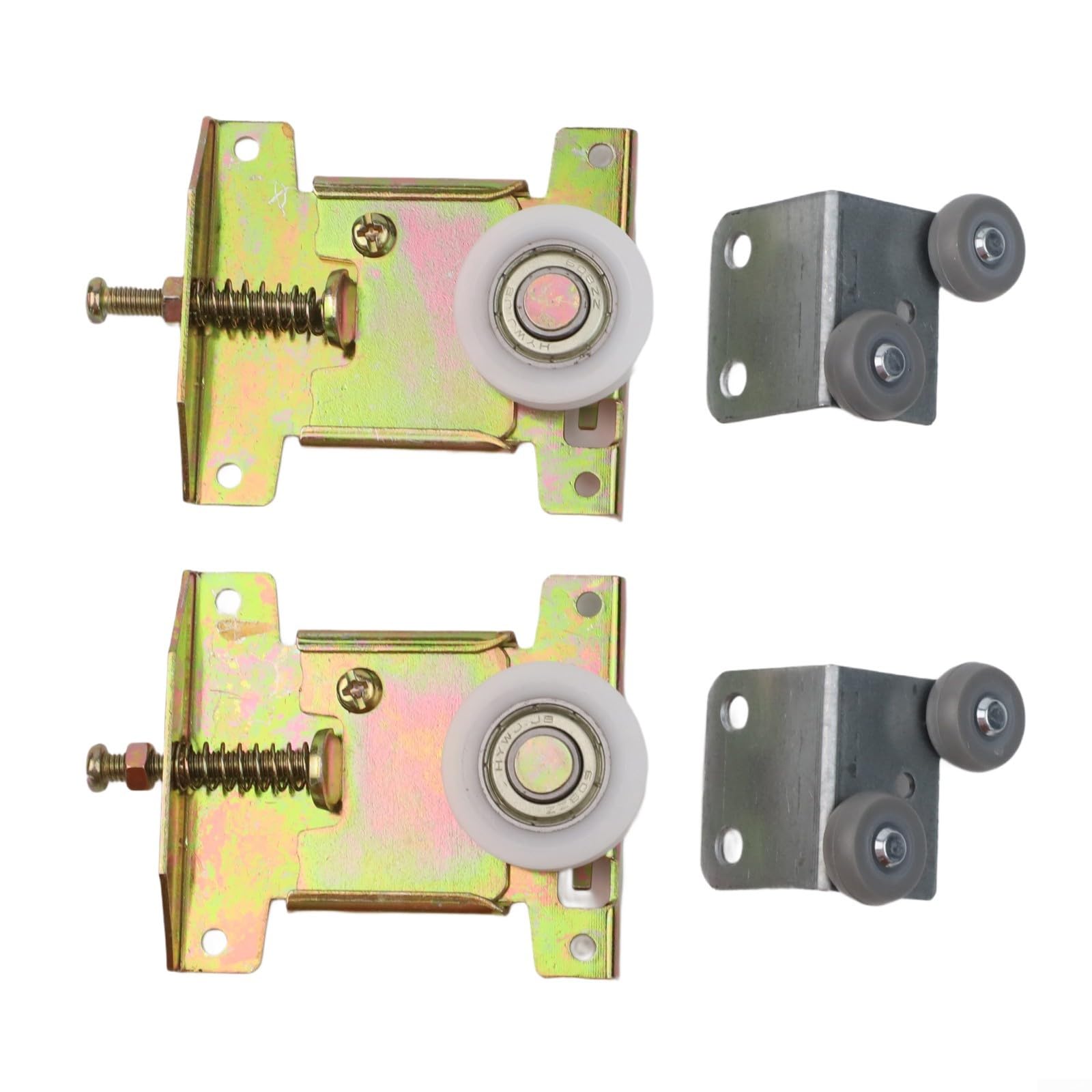 U Groove Sliding Door Rollers – Concave Cabinet Track Wheels with Anti-Derailment Design, Hardened Metal & Plastic Upper and Paddle Pulleys for Wardrobes, Sliding Doors, and