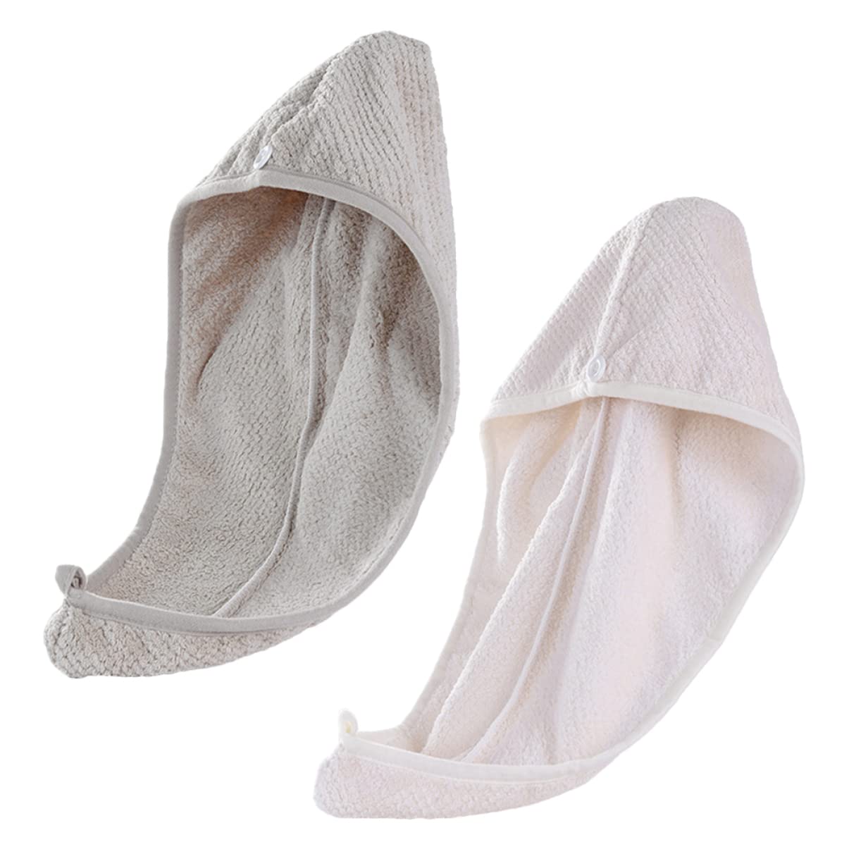 FRCOLOR 6pièces Serviette Microfibre pour des Cheveux Bonnet Absorbant pour Cheveux Longs Aléatoires