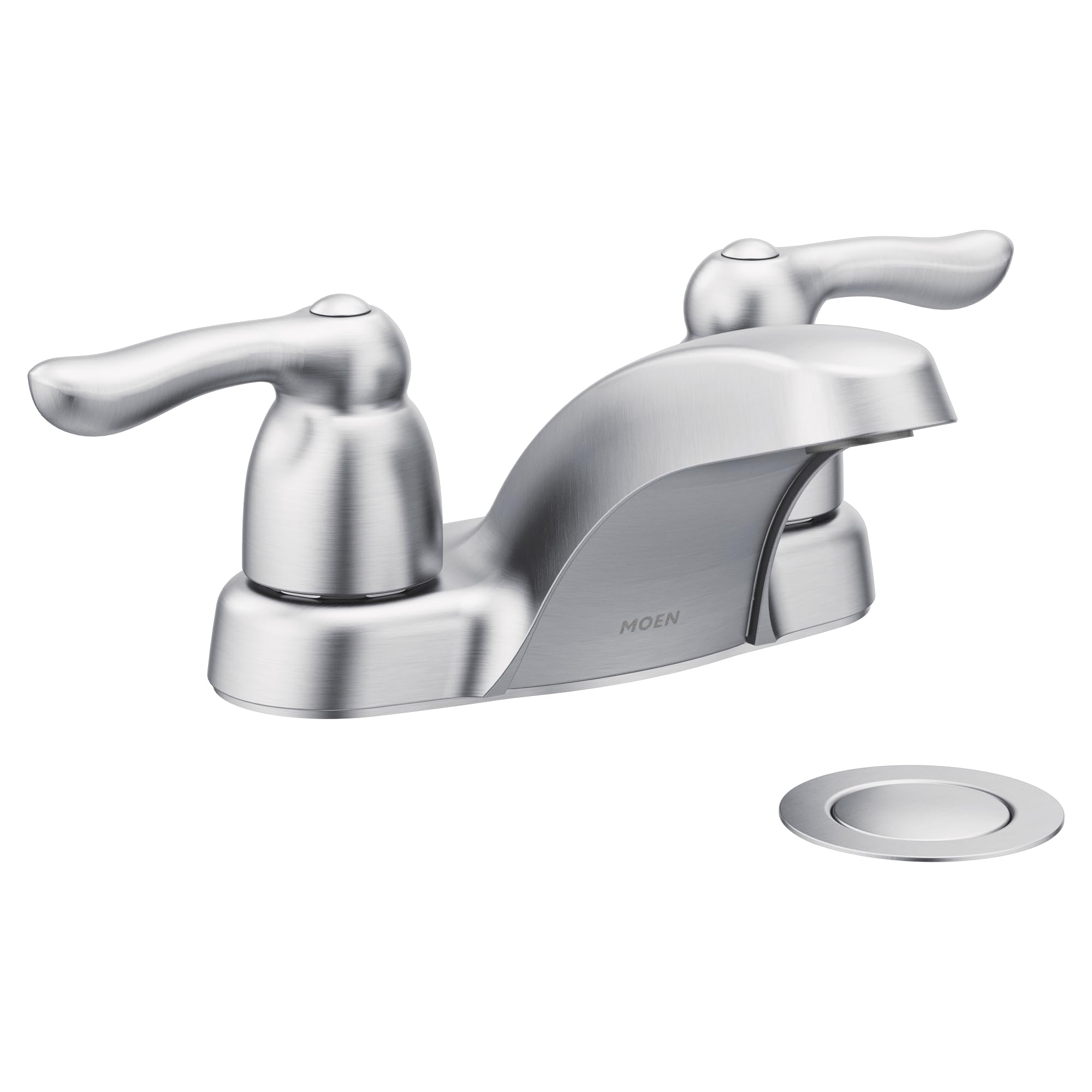 Moen 64920 Chateau Zweigriff-Wasserhahn – Niedriger Bogen, Chrom, 1,5 Gpm, Bleifrei