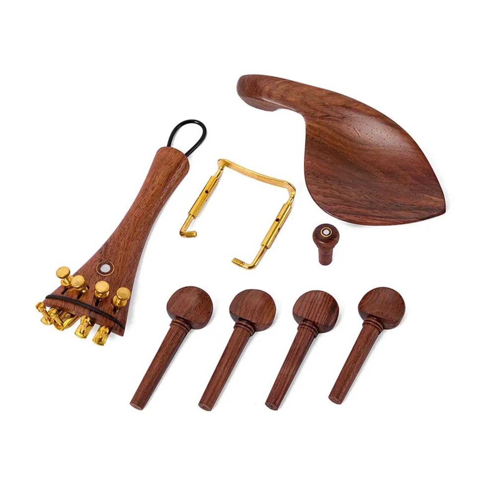 Juego de accesorios para violín de madera maciza que incluye clavijas de afinación cordal y barbilla Accesorios profesionales para violín