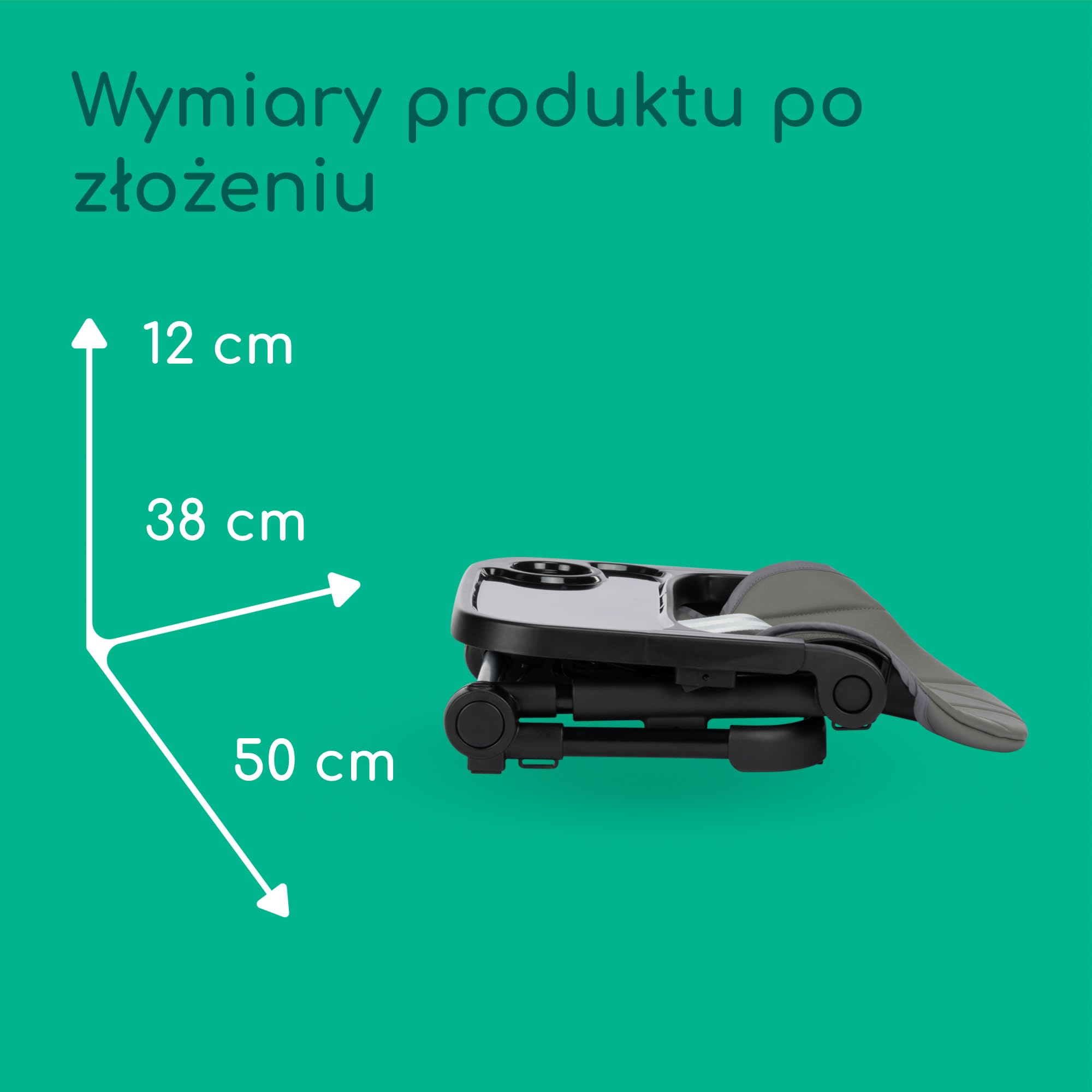 Bebeconfort Moly, Przenośne Krzesełko Podróżne, od 6 miesięcy do 3 lat, 9–15 kg, przenośne krzesełko do karmienia, 3 ustawienia wysokości, Podwyższające Krzesełko do Karmienia Dziecka, Tinted Grey