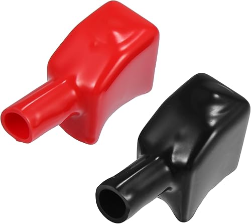 1 par de cubiertas de aislamiento de terminales de batería, 0.276 in, 0.28 pulgadas, tapa universal para poste de batería de automóvil, motocicleta,