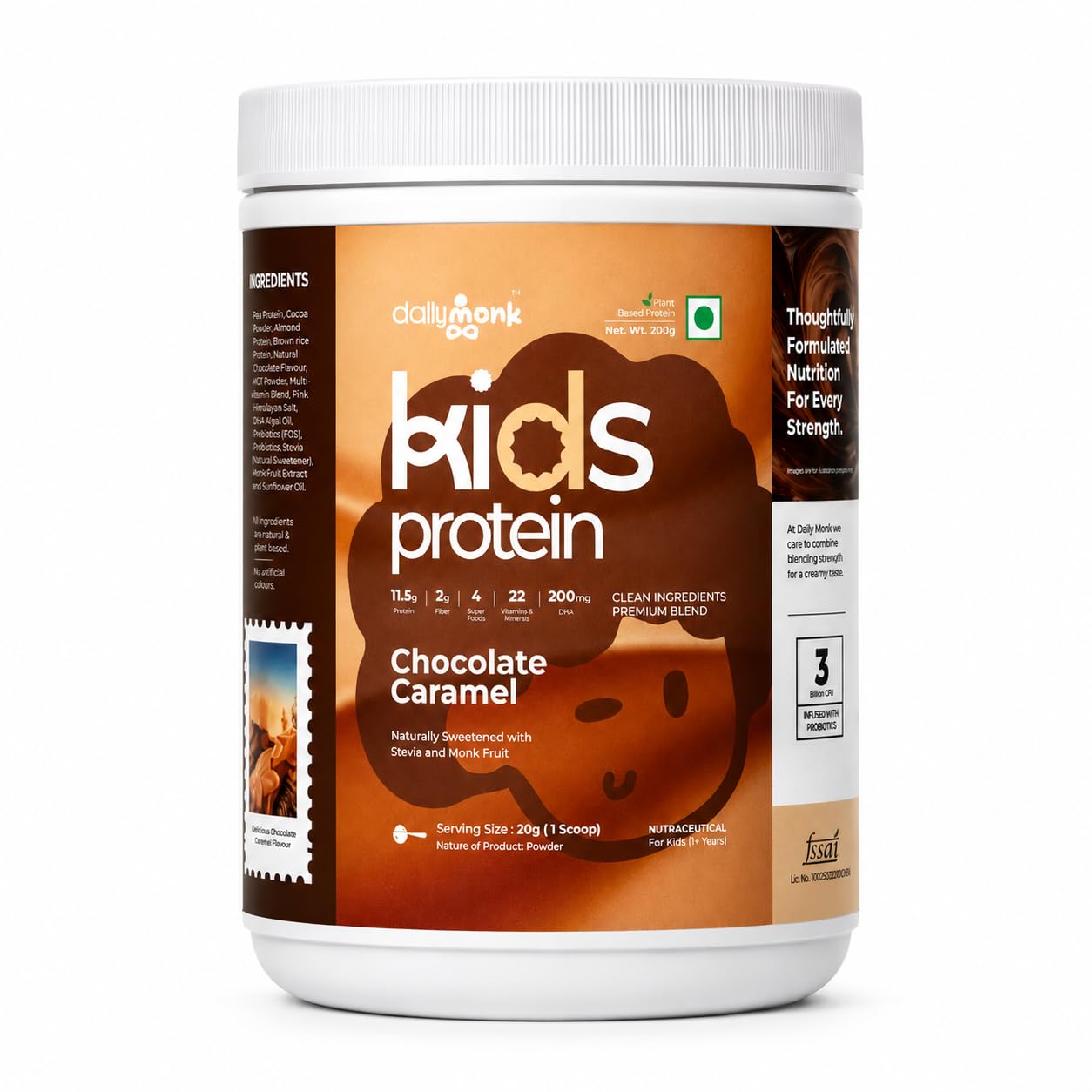 Kid’s Protein Chocolate Caramel | 200g | Nutritious Food Blend for Growth & Strength | Smooth Cocoa Flavor Pack of 2-image-9