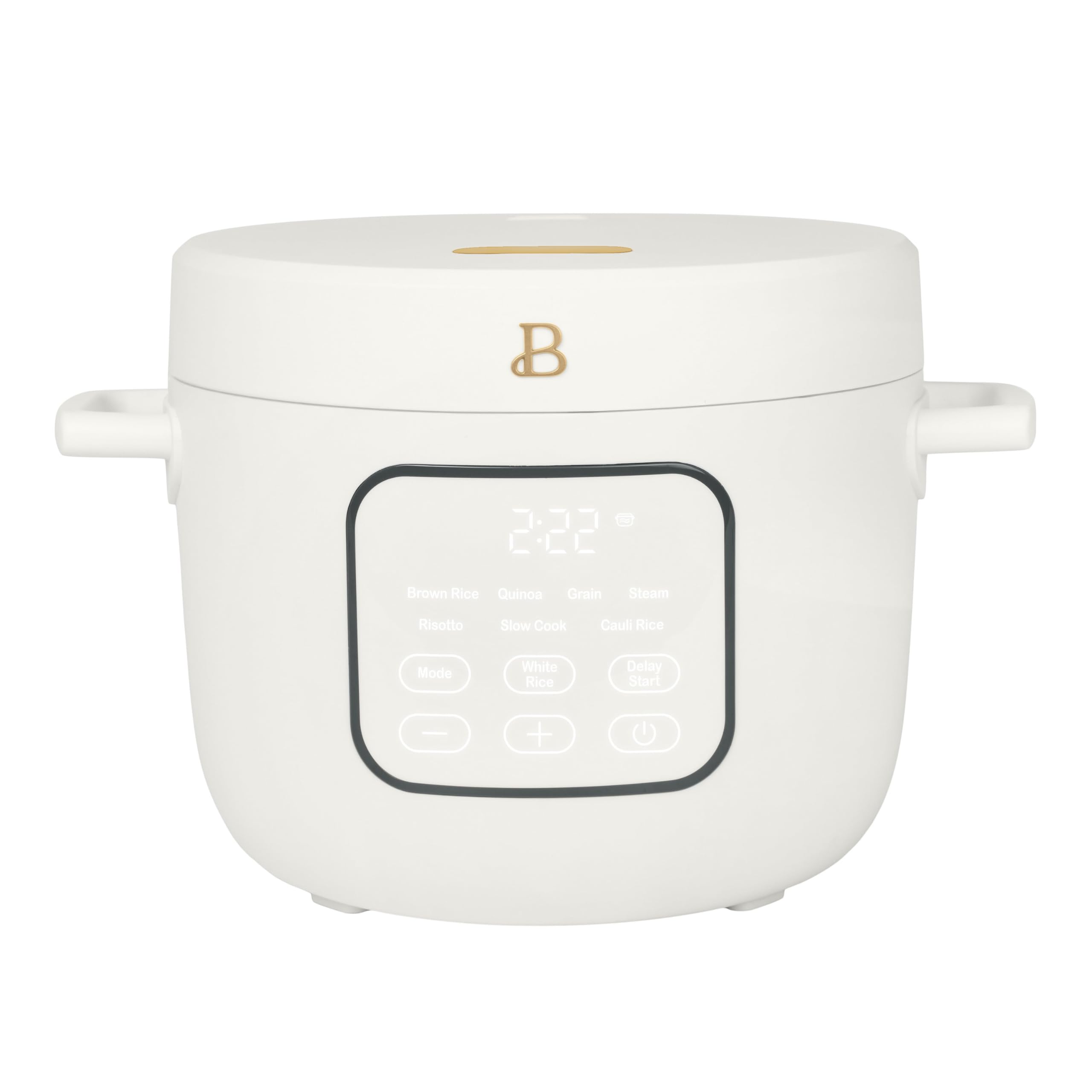 Beautihull 14-Cup Cooked 6-Cup Uncooked Electric Rice Grain Cooker with Ceramic Nonstick Coating White Icing by Drew Barrymore