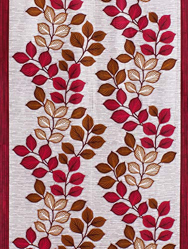 Image of Story@Home Modern Polyester Floral Pattern Eyelet Combo of 4 Piece Printed Ringtop Window Curtain Set for Drawing Room, Bedroom and Hall - 5 Ft, Maroon