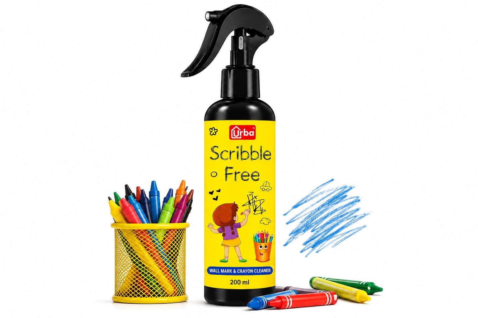 Urba Childrens Wall Scribble Removal Spray/Graffiti Removal Spray 200 Ml | Crayons And Stains Removers For Wall And Floor | Adhesive Remover Spray.-image-40