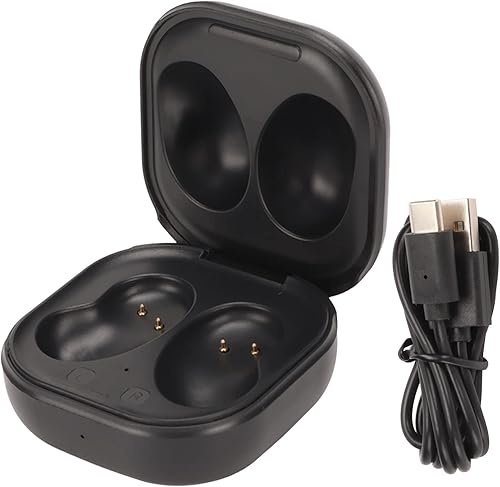 Funda de carga de auriculares de repuesto, funda de cargador USB de 600 mAh con cable de carga para SM R180, Negro -, Minimalista