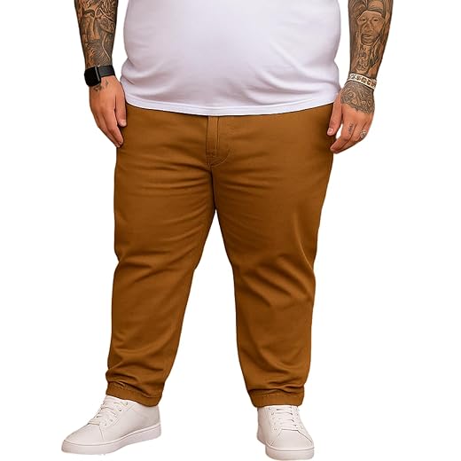 Calça Jogger Masculina Sarja Jeans Plus Size G1 G2 G3 G4 Casual Confortável Moderna
