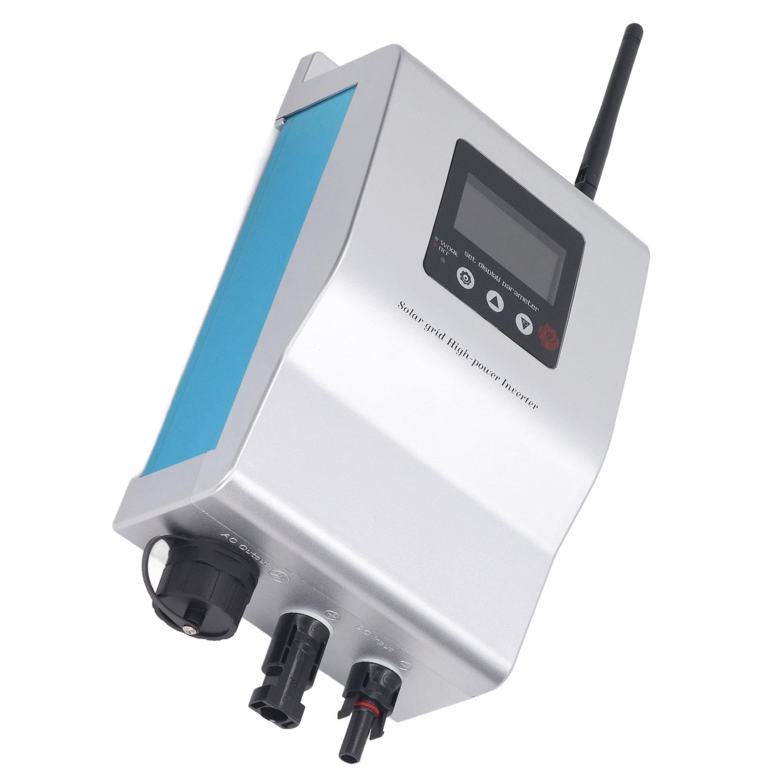 Hyuduo Micro Inverter Solare Connesso Alla Rete Micro Inverter in Lega di Alluminio Efficienza Al 94% WiFi Bluetooth Controllo APP Onda Sinusoidale Pura per Utenti Domestici di Energia Solare (800W)
