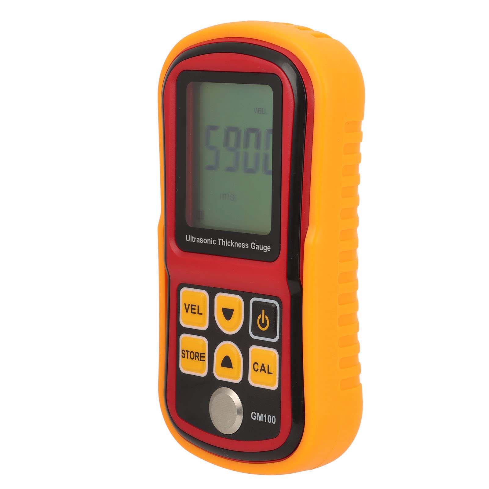 Aramox Medidor de Espesor Ultrasónico, Medidor de Espesor Digital de 5 MHz con LCD de 4 Dígitos, Rango de 1,2 a 225 Mm, Ajuste de Velocidad del Sonido, Almacenamiento de Datos, para Inspección de