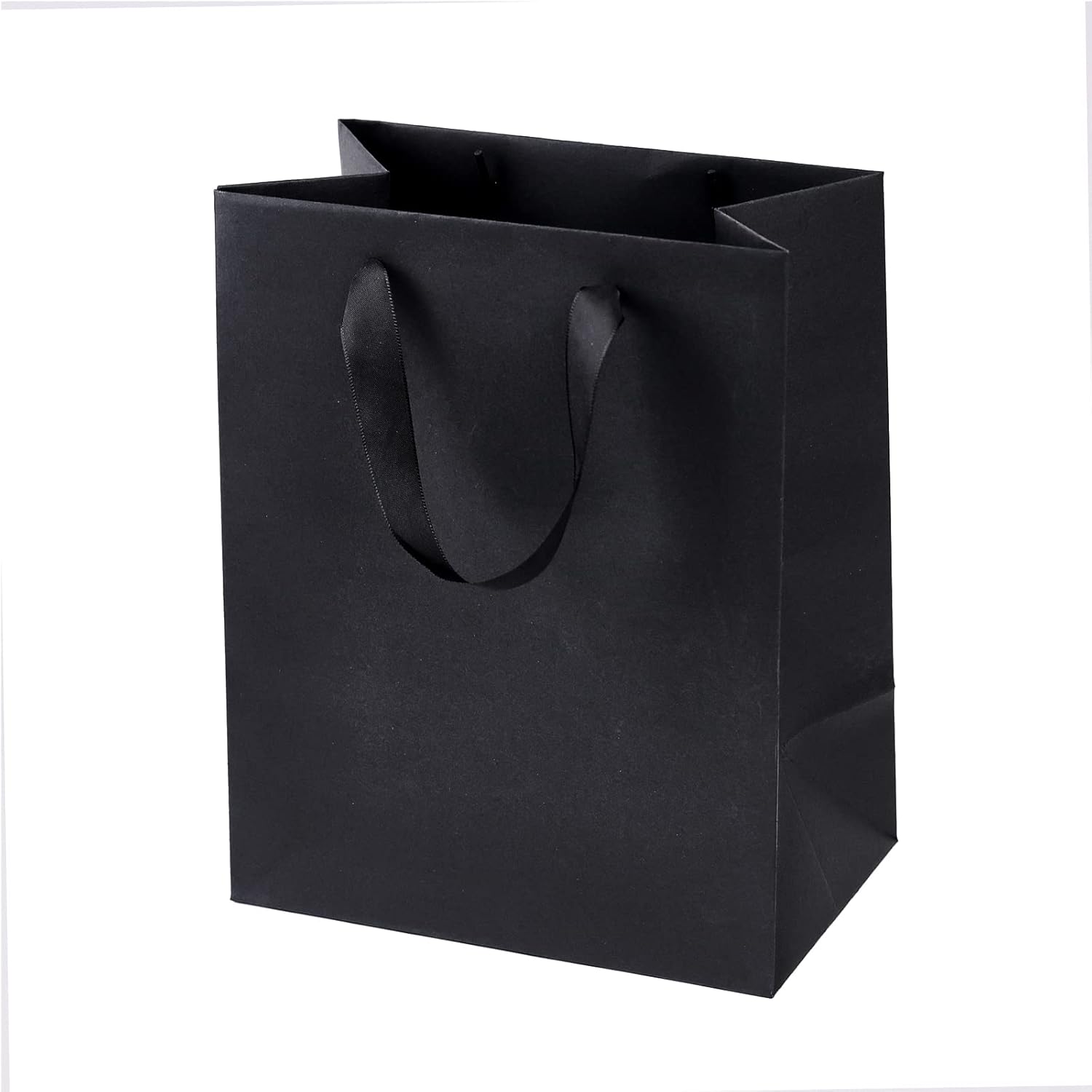 Medium Black Gift Bags, 12pcs 8 "x5" x10 " Kraft Paper