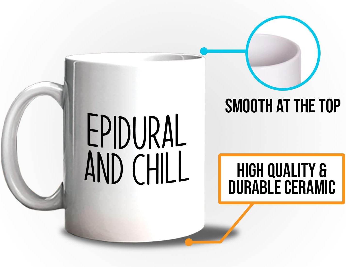 Bubble Hugs Nurse Coffee Mug 11oz White - Epidural and Chill - Labor Clinical Certified Nursing Assistant Surgical Emergency Oncology Practitioner