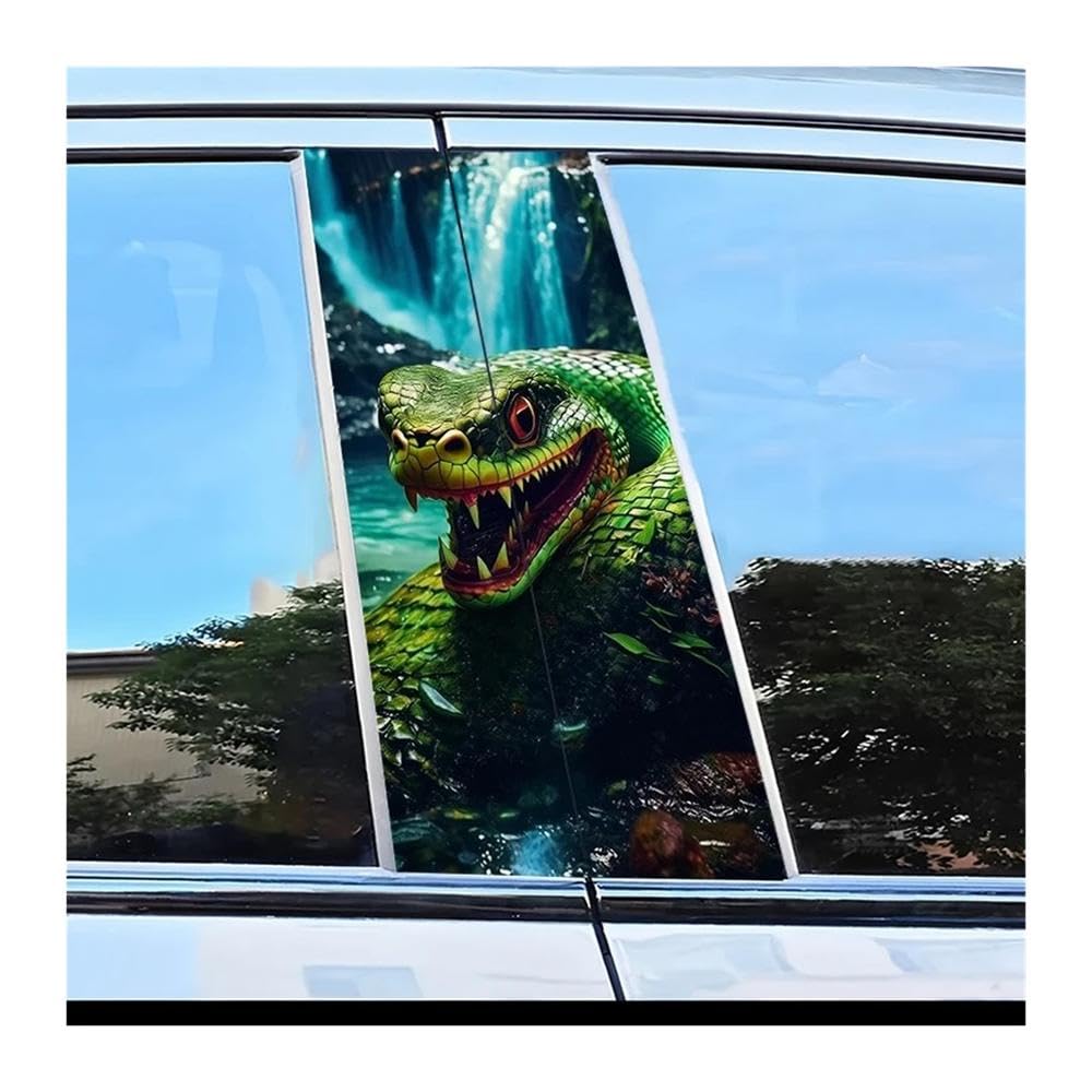 Car Parts 2pcs Car Center Pillar Protection Stickers Snake Pattern Scratch Resistant Film