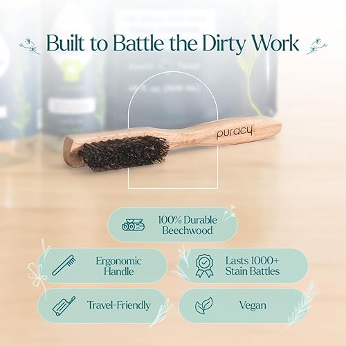 Miniatura 2 de Puracy Laundry Stain Remover Brush for Tough, Deep, and Aged Clothing Stains, with Vegan Bristles for Safe and Effective Stain and Odor Elimination