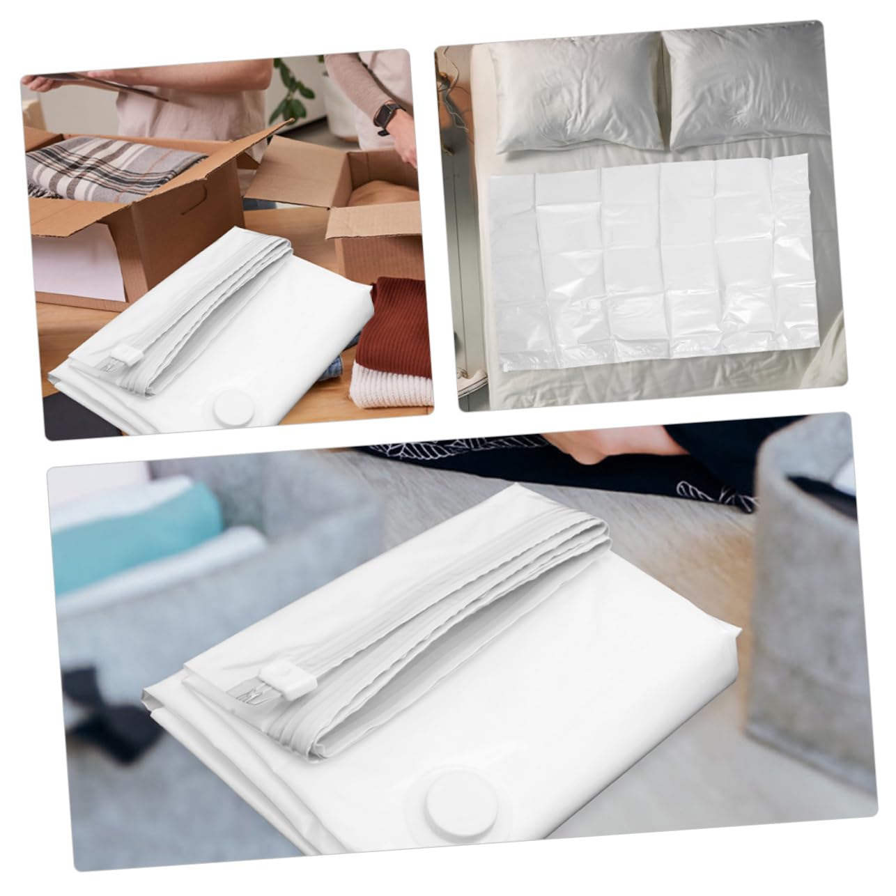 ULTECHNOVO 2 Piezas Bolsas de Almacenamiento al Vacío Reutilizables de Unidades de Compresión para Colchones y Ropa Grosor Reforzado para de y