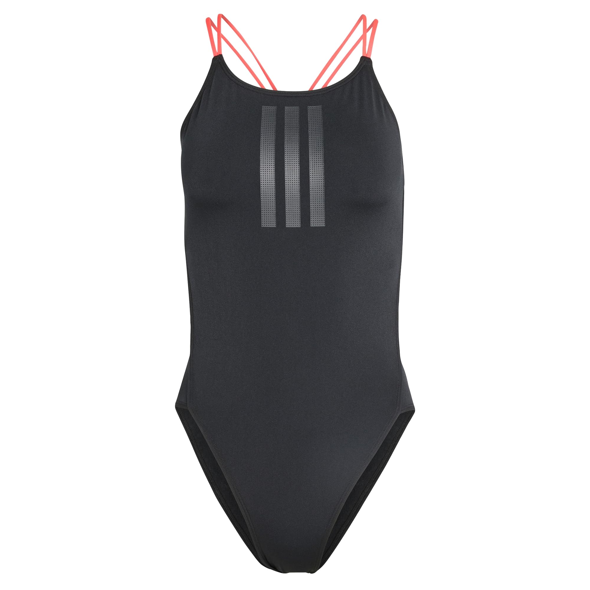 adidas Women's RIPSTREAM 3-Stripes TIE Back Swimsuit, Black, 38
