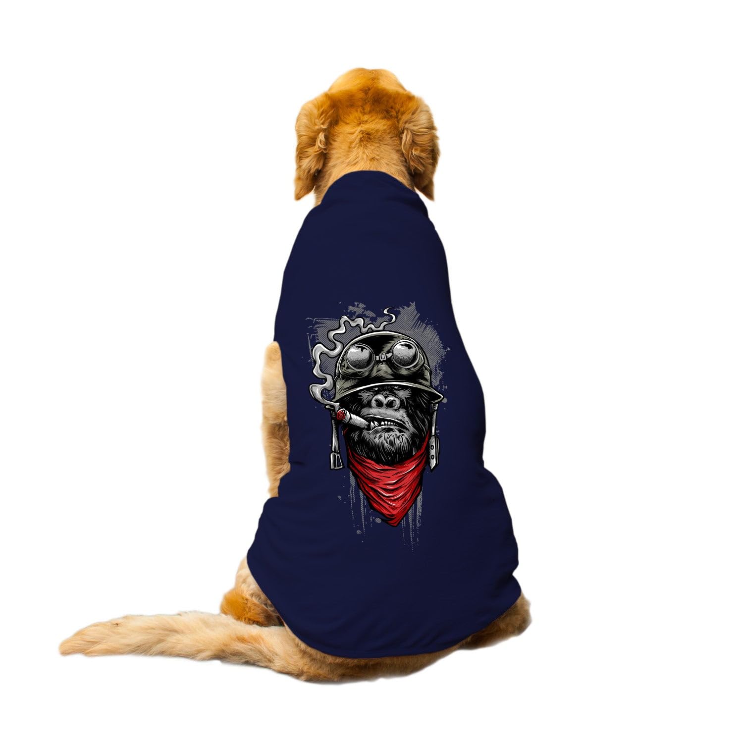 Funketti Dog T-Shirt Ape of Duty Printed Round Neck Sleeveless Tank/Tee Comfort, Breathable, Lightweight Dog Clothes/Apparel for Small/Medium and Big Dogs Breeds.(Navy/XXS) (B0CCHYDQ42) Amazon Price History, Amazon Price Tracker