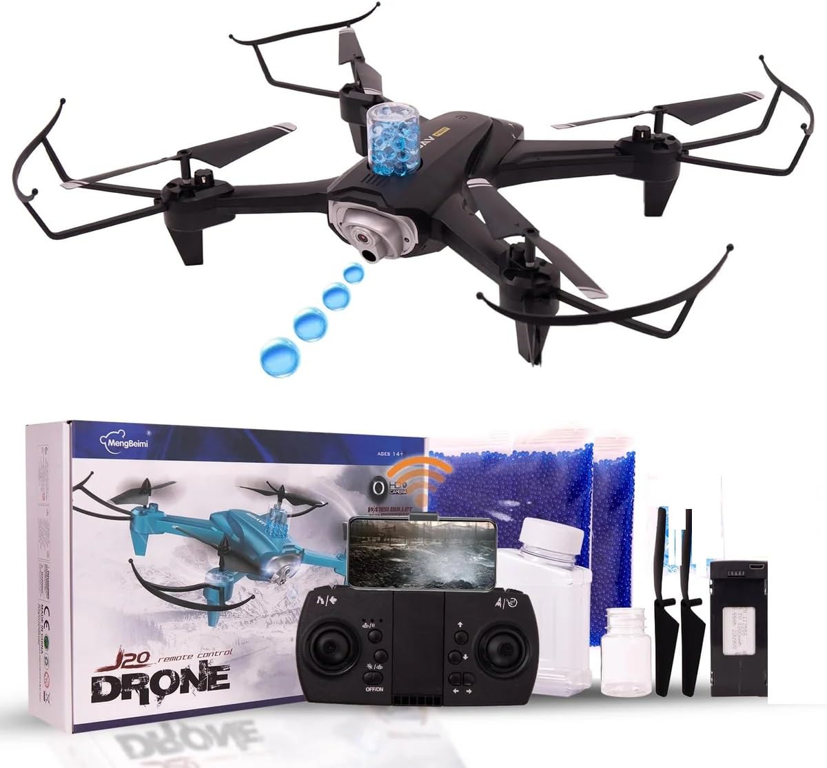 See full amazon price history chart for Tech-Unique Advanced Water Ball Shooting Drone with Camera, RC Quadcopter, 90° Lens, App Control, 480p Camera, for Kids and Adults, 15m Total Fly Time, Includes 2 Bubble Packs Tech-Unique Advanced Water Ball Shooting Drone with Camera, RC Quadcopter, 90° Lens, App Control, 480p Camera, for Kids and Adults, 15m Total Fly Time, Includes 2 Bubble Packs (B0DCK3QDR9) Amazon Price History, Amazon Price Tracker