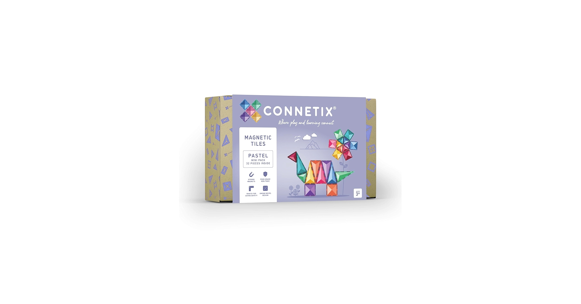 Amazon.com: Connetix Pastel Mini Pack, 32 Pieces