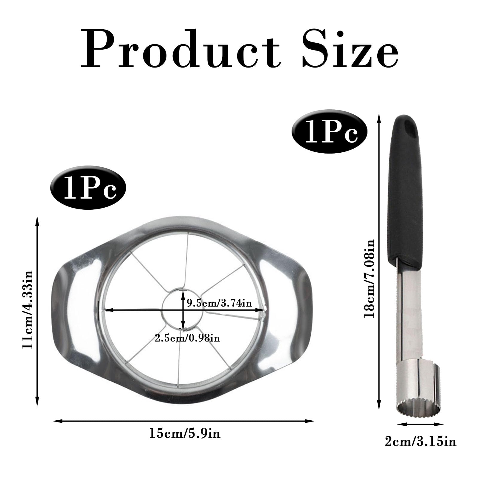 Apple Corer and Slicer 2Pcs Set - Image 2