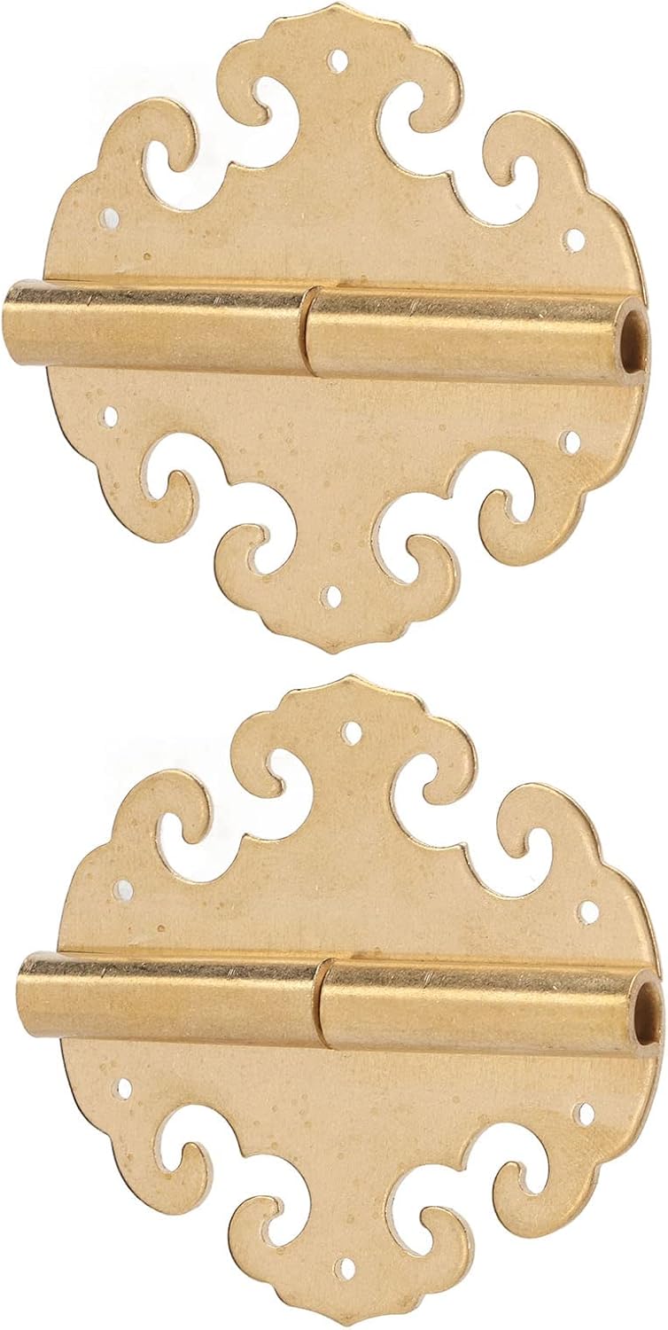 Shanrya Golden Door Hinges Polished Brass Classic Antique