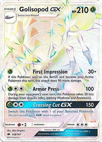 Pokemon Golisopod-GX - 148/147 - Secret Rare - Sun & Moon: Burning Shadows