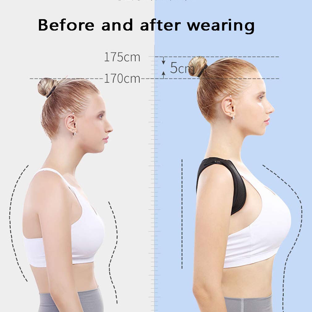 Bene Regolabile Fascia Posturale Spalle, Supporto Traspirante Migliorare Postura Correzione Che Fornisce Sollievo dal Dolore per Il Collo Schiena Spalle Unisex, S