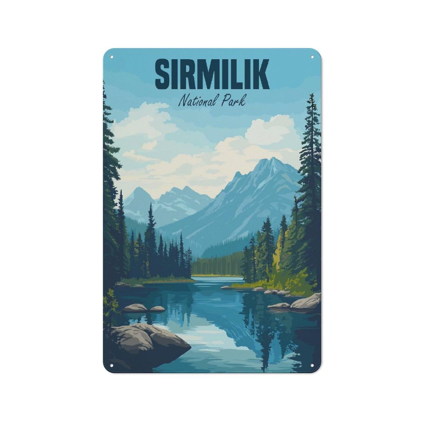 Junmoney Style For Hobby Room Or Studio, Sirmilik National Park Retro Metal Wall Sign 30X20cm, For Vintage Wall Decor Fans, For Themed Room Decoration