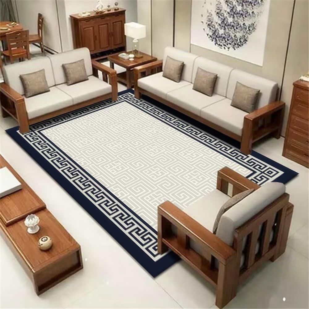 Tapis sol gamer bleu 140x200cm anti-bruit pour protéger le parquet