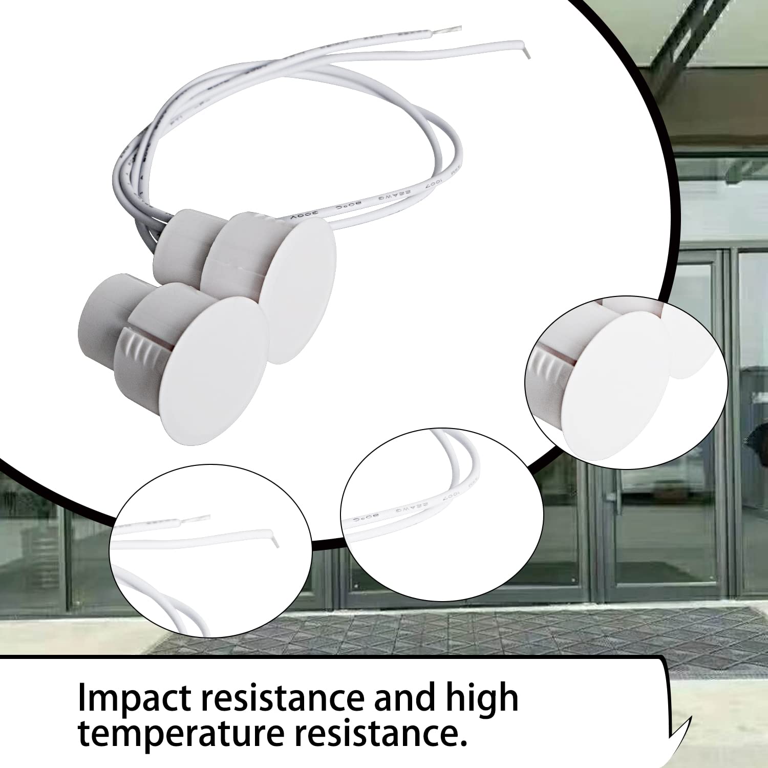 Ohamtes 4 Sets Brown RC-36 NC Recessed Wired Reed Switches, Door And Window Sens | UK