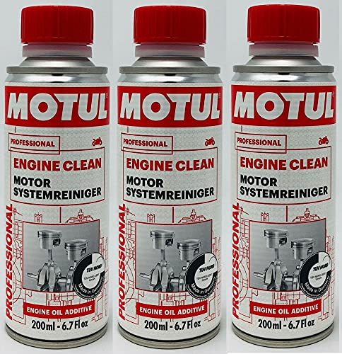 Motul Engine Clean Cleanser, Engine Oil Change Flush Additive, 200ml X3