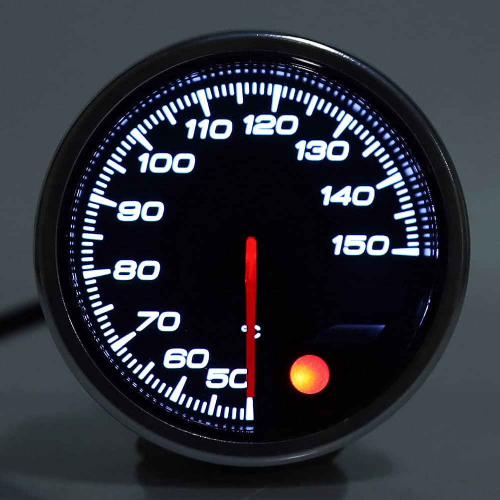 Universal 2in Oil Temperature Gauge Meter, Colorful Button Display 50 150℃, Advanced Quick Reaction, Easy Installation for All Car, Multifunctional with Peak Warning Sett