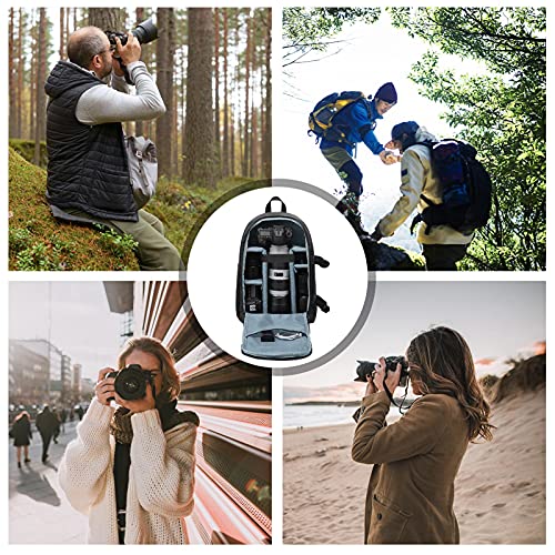 Bolsa de câmera à prova d'água para SLR, mochila de câmera com compartimento para laptop, mochila d