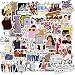 Friends Themed Decal Stickers Waterproof Vinyl Scrapbook Stickers Car Motorcycle Bicycle Luggage Decal 34pcs Pack (Friends Themed)