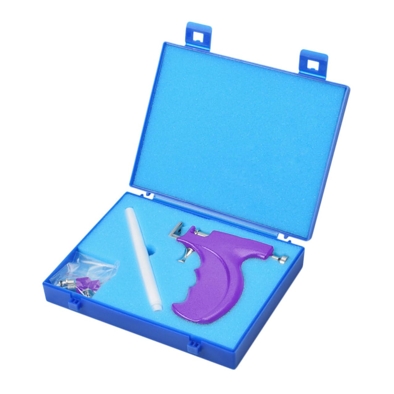 Pistola per Piercing Orecchie in Acciaio Inox, Kit per Auto-foratura Orecchio Indolore, Strumento di Sicurezza Professionale per Donne Uso Personale Colore Casuale