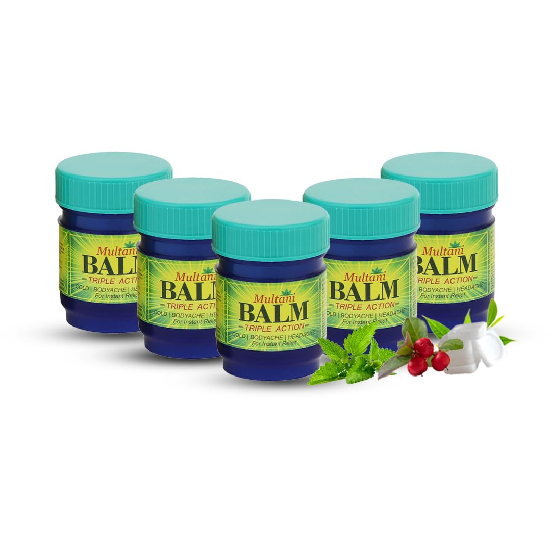 Multani Triple Action Balm Pack of 5 (20gm each) | Multi-Propose
