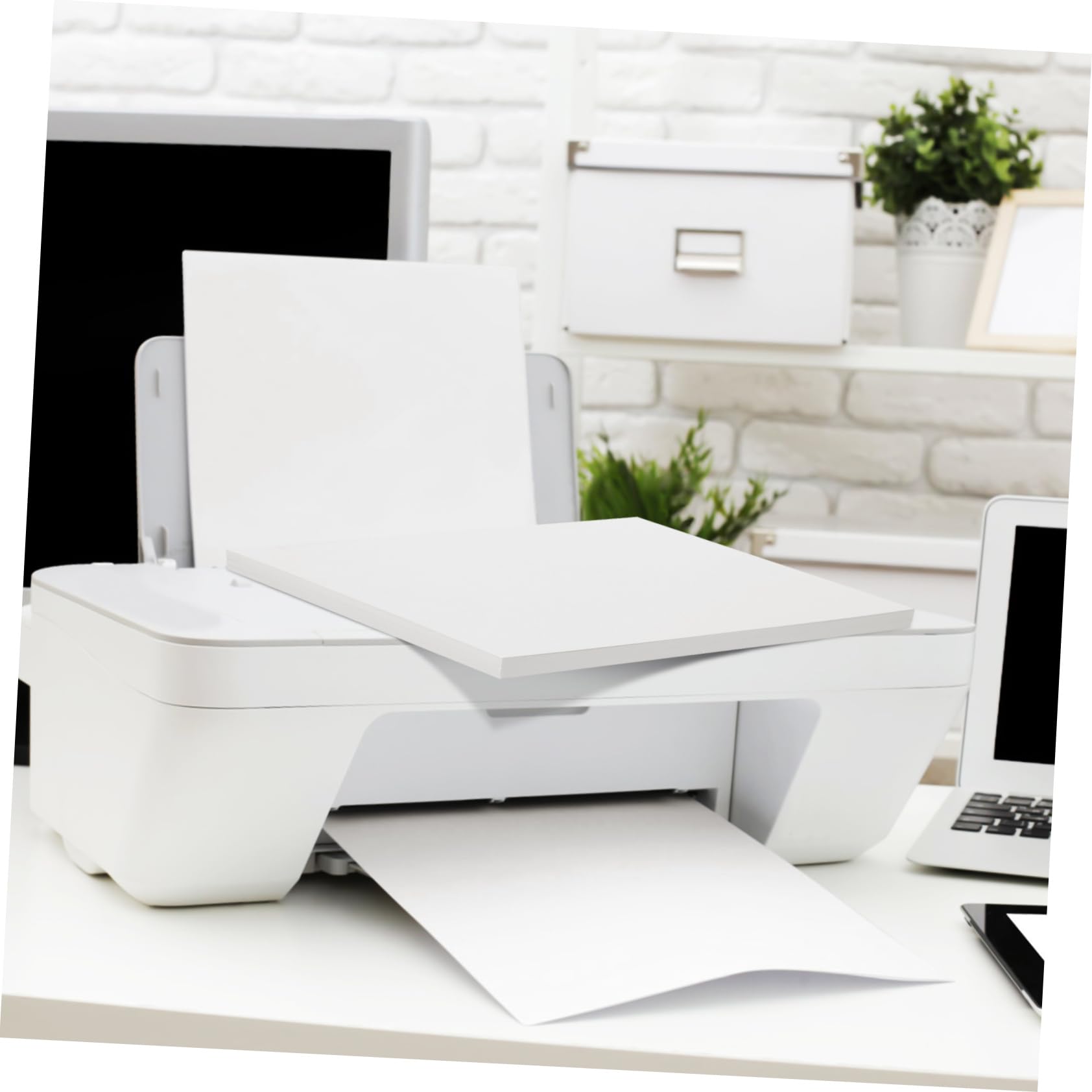 NUOBESTY A4 Druckerpapier 100 Blatt Stoff in Beige für Klares Drucken und Vermeidung von Verschmierungen für Kleine Büros