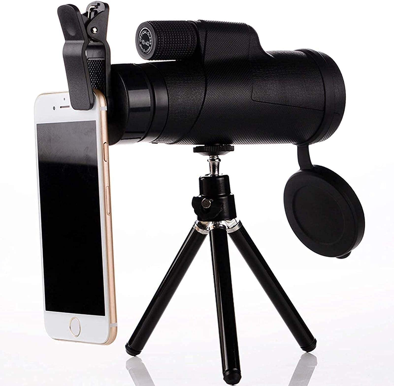 Monokularowy, monokularowy teleskop 12X50 Hd Wodoodporny, odporny na mgłę, odporny na wstrząsy, monokularowy obiektyw Bak4 z uchwytem na smartfona, statyw do obserwacji ptaków little surprise