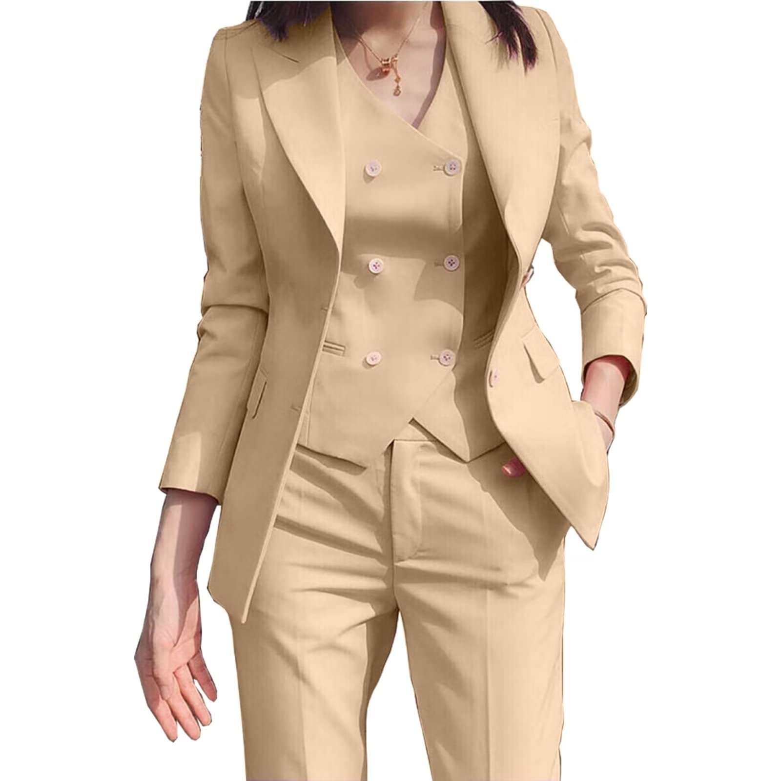Wedding Suits Fitted Suit For Ladies Ladies Business Solid Color