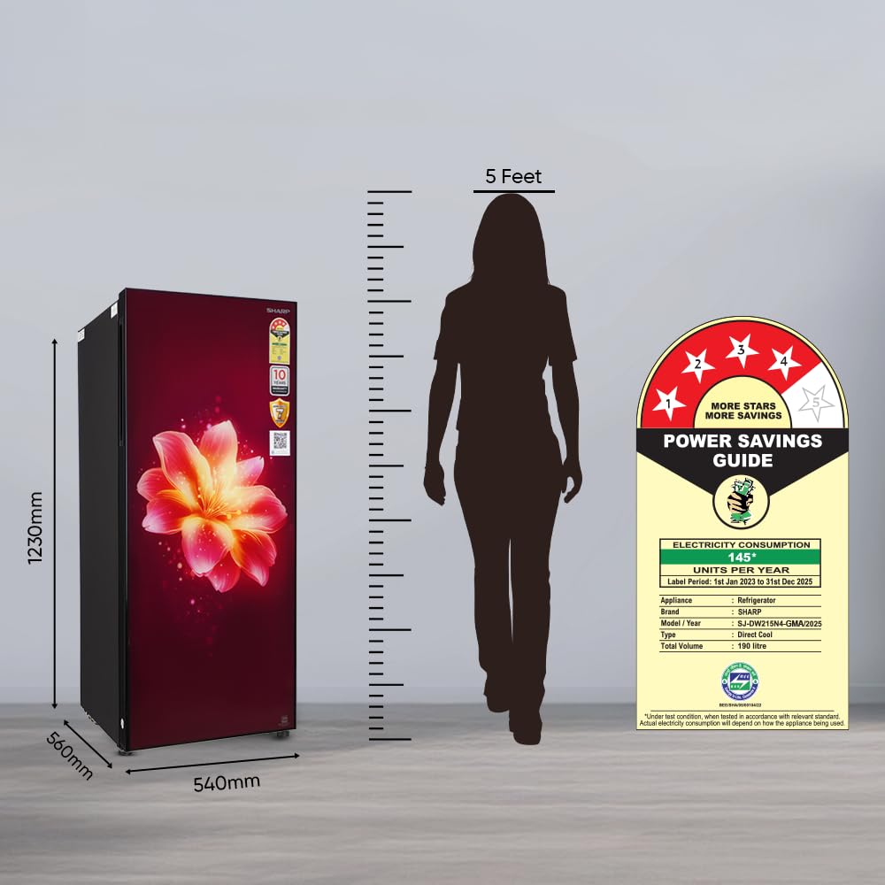 SHARP 190 L 4 Star AG Shield Direct Cool Single Door Refrigerator