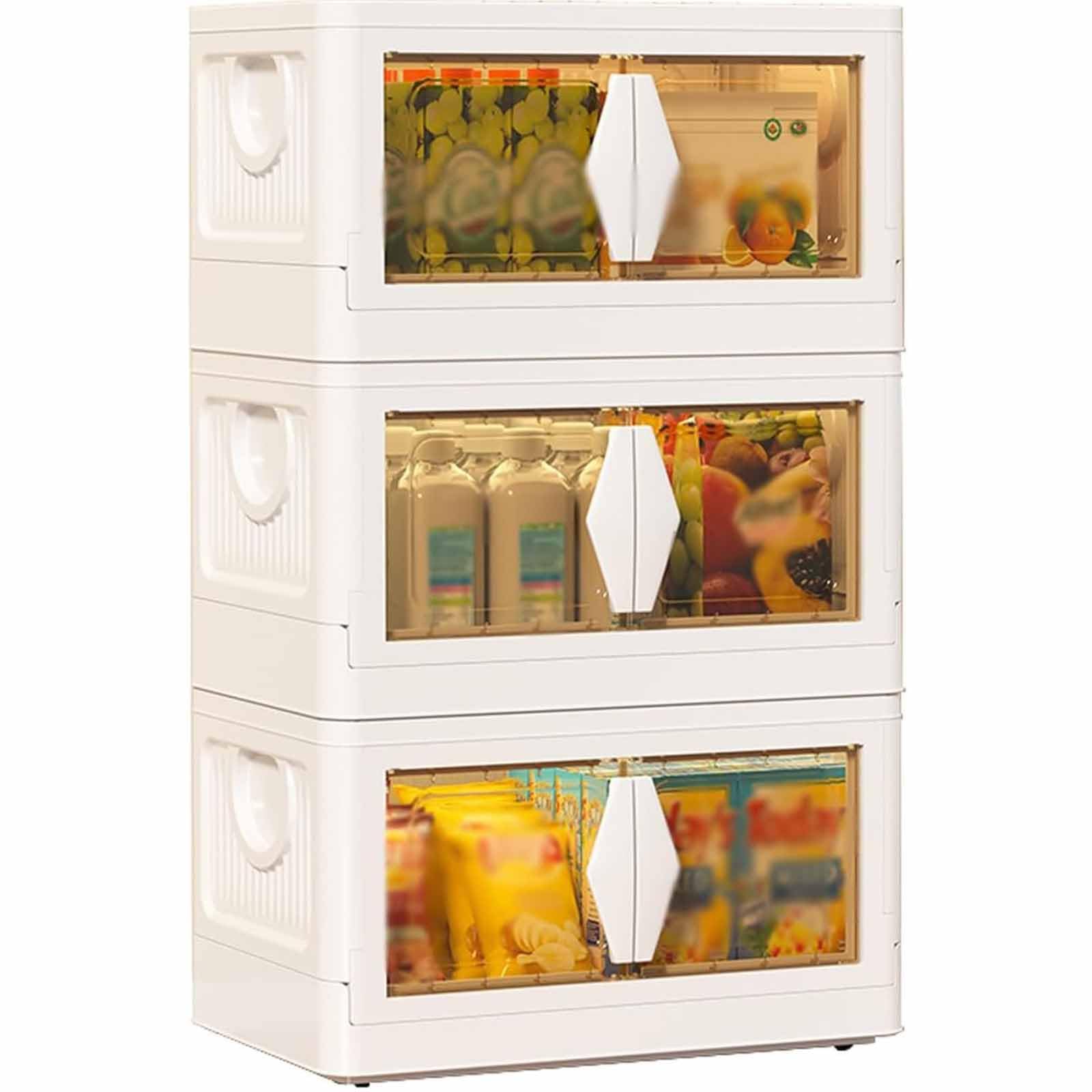 Cajas de Almacenamiento,con Tapa y Ruedas Caja Plegable plastico Cajas almacenaje Ropa Caja Transparente, Grueso y Duradero,para dormitorios Salas de Estar